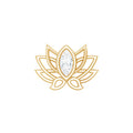 Marquise Diamond Lotus Cartilage Earring for Her