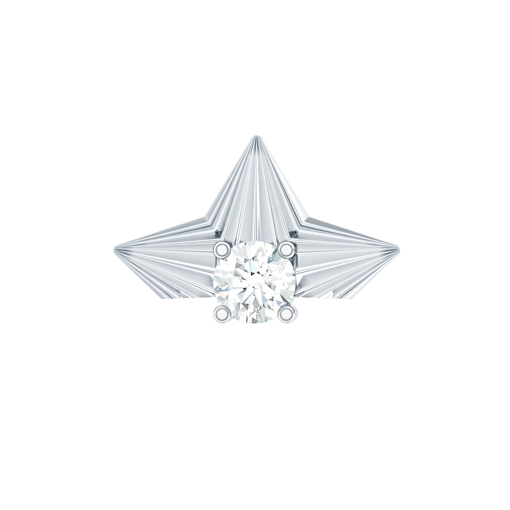 Minimalist Diamond Floral Earring for Cartilage Piercing