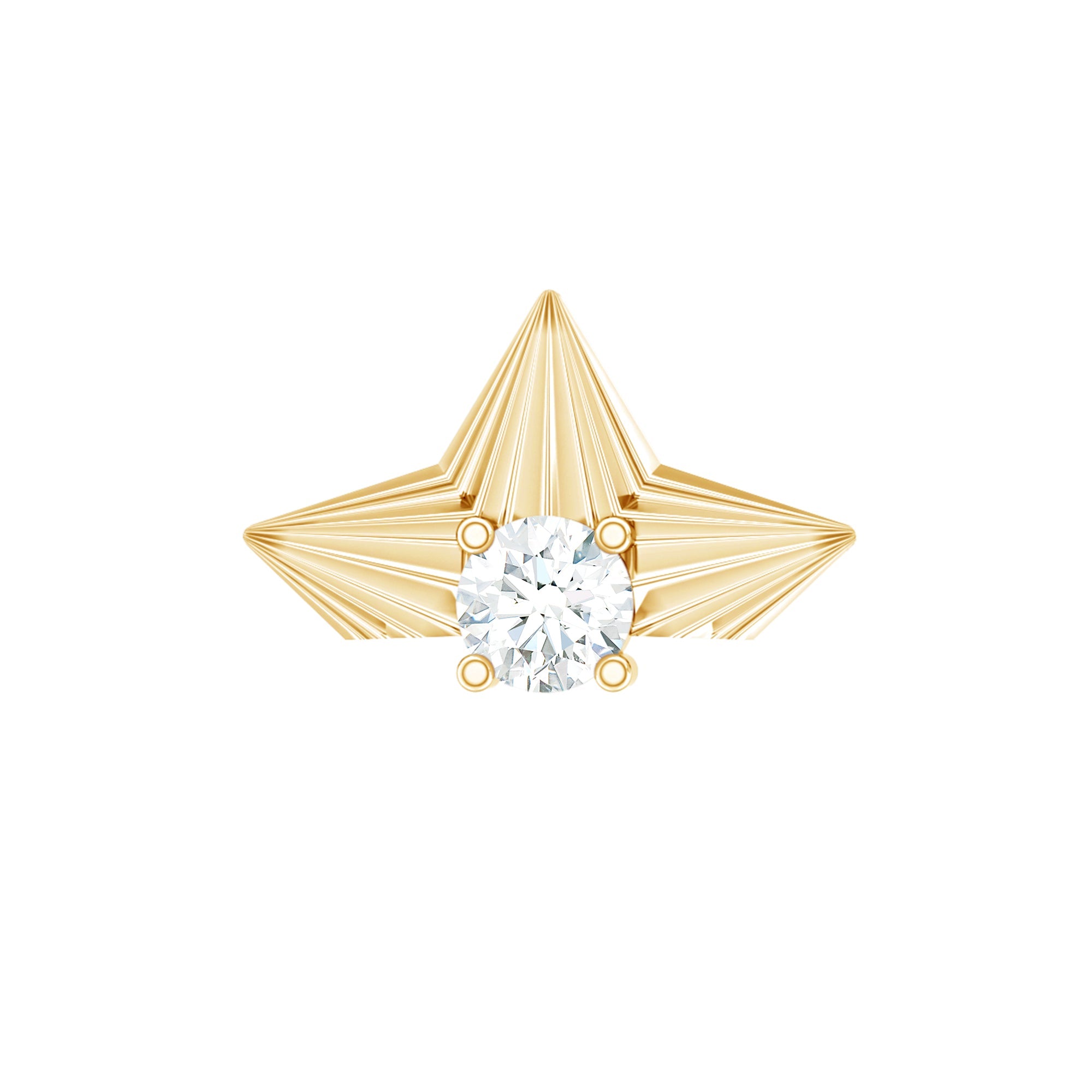 Minimalist Diamond Floral Earring for Cartilage Piercing