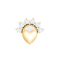 Diamond Heart Conch Earring