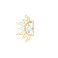 Diamond Half Sun Tragus Earring