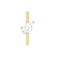 Pear Shape Diamond Solitaire Helix Earring for Her