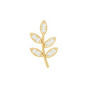 Diamond Leaf Earring for Helix Piercing