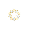 Minimal Diamond Open Circle Earring for Helix Piercing