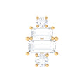 Double Baguette Diamond Cartilage Piercing Earring