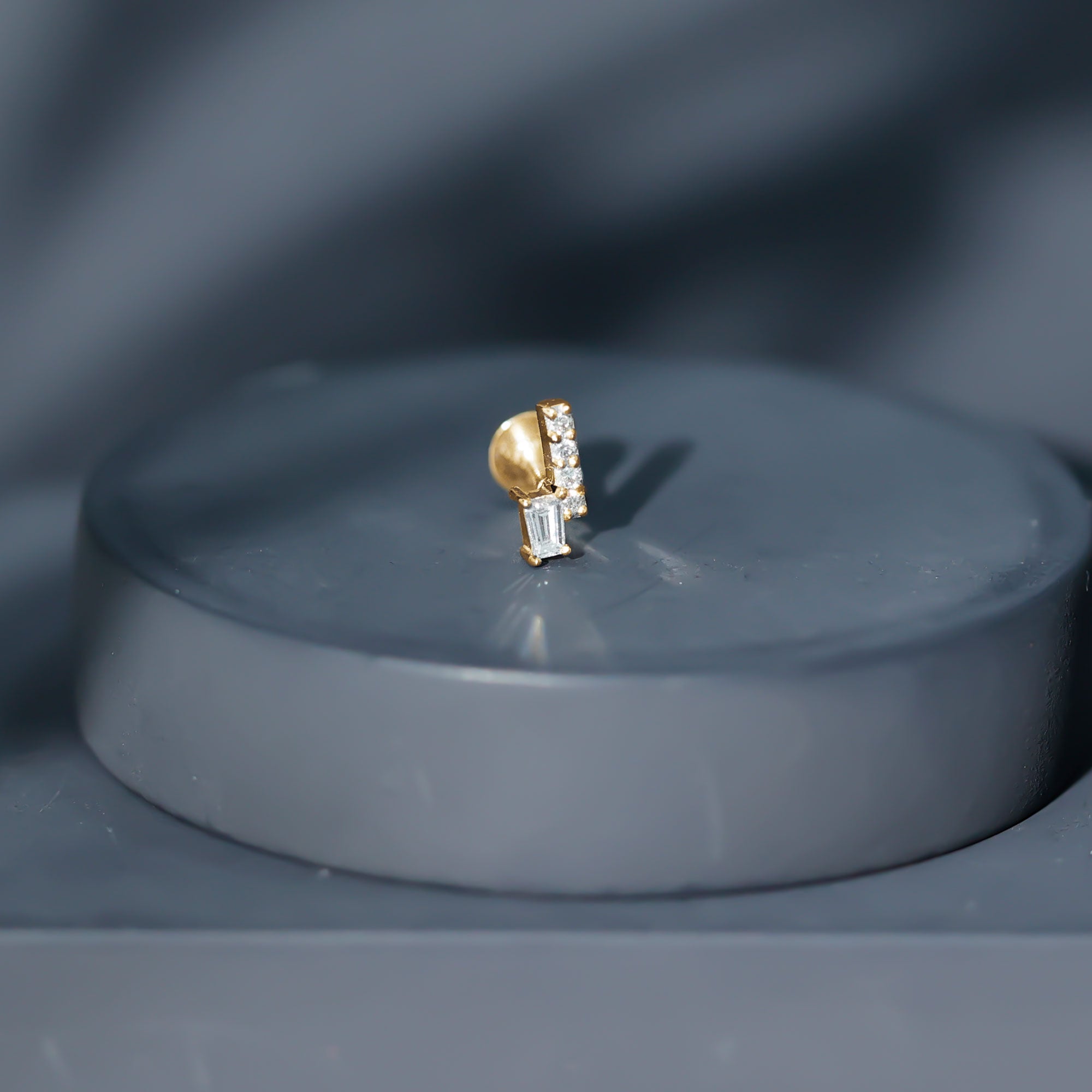 Minimalist Diamond Tragus Piercing Earring