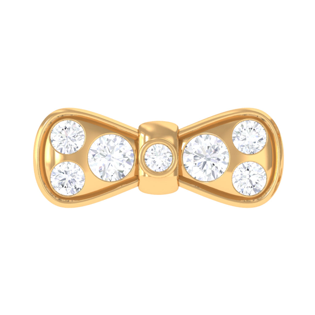 Moissanite Cute Bow Cartilage Earring with Certificate