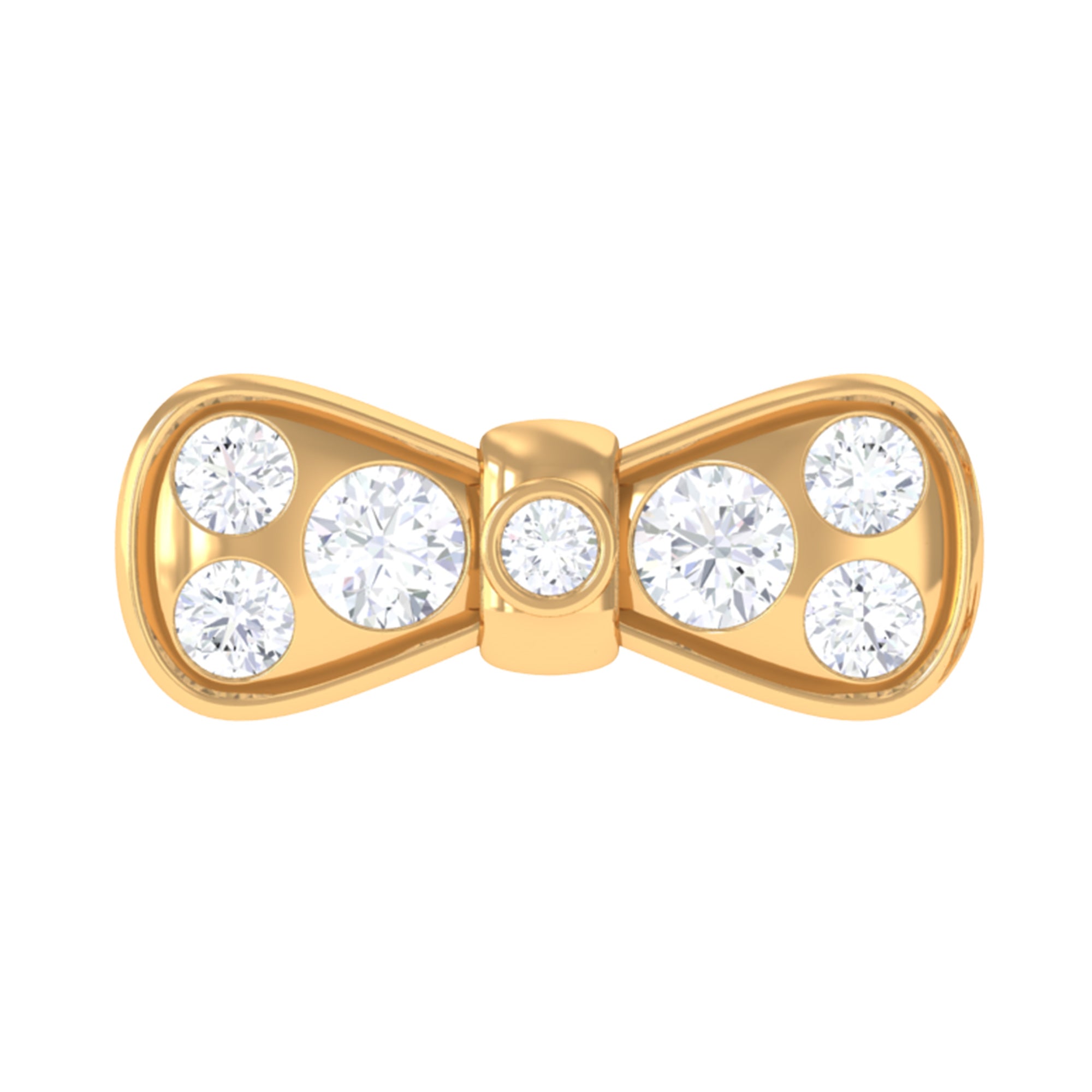 Moissanite Cute Bow Cartilage Earring with Certificate
