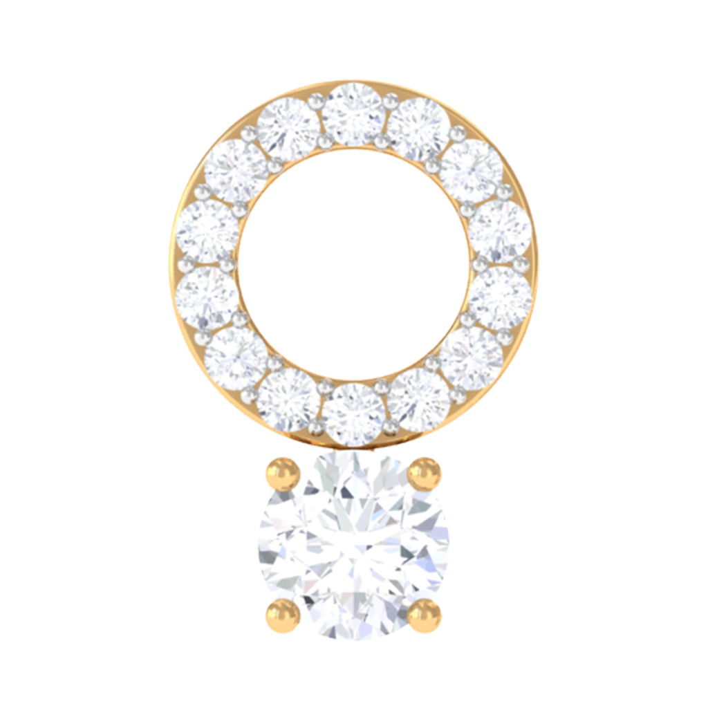 Certified Moissanite Open Circle Cartilage Earring for Women