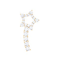 Certified Moissanite Shooting Star Cartilage Earring