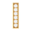 Round Moissanite Bar Earring for Cartilage Piercing