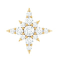 Moissanite Starburst Cartilage Earring with Flat Back