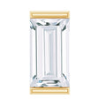 Baguette Moissanite Tragus Earring in Bar Setting