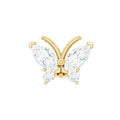 Natural Diamond Butterfly Earring for Helix Piercing