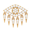 Unique Moissanite Evil Eye Earring for Cartilage Piercing