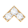 Round Moissanite Chevron Tragus Earring for Women
