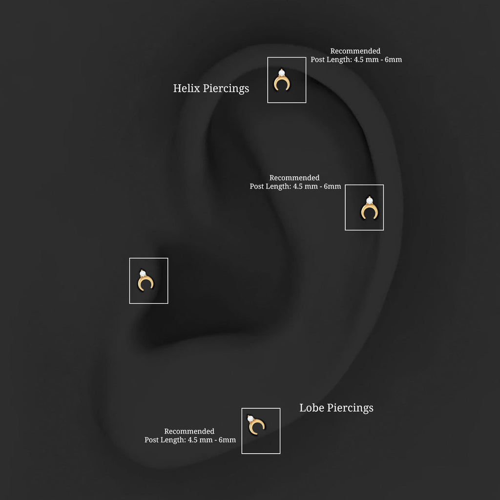Diamond Minimalist Earring for Helix Piercing