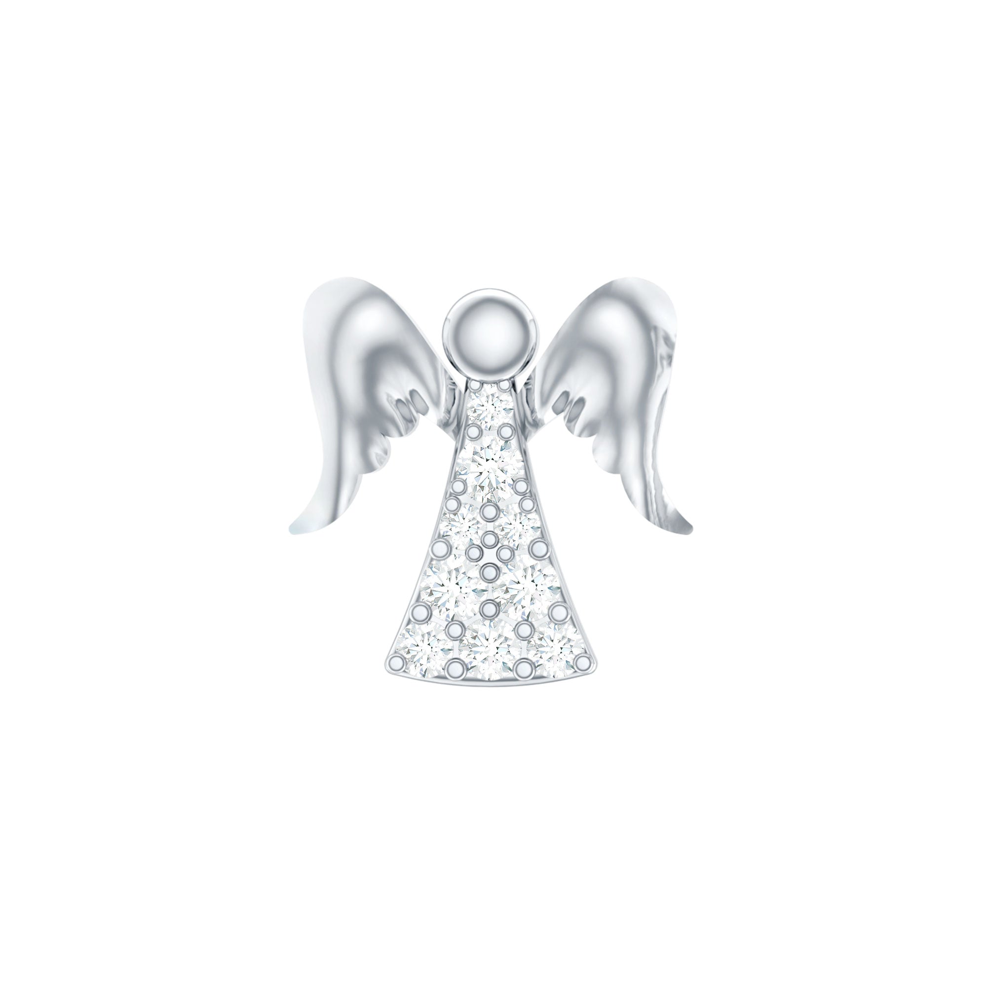 Minimal Diamond Angel Upper Lobe Earring