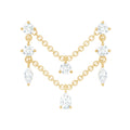 Certified Moissanite Double Chain Helix Earring