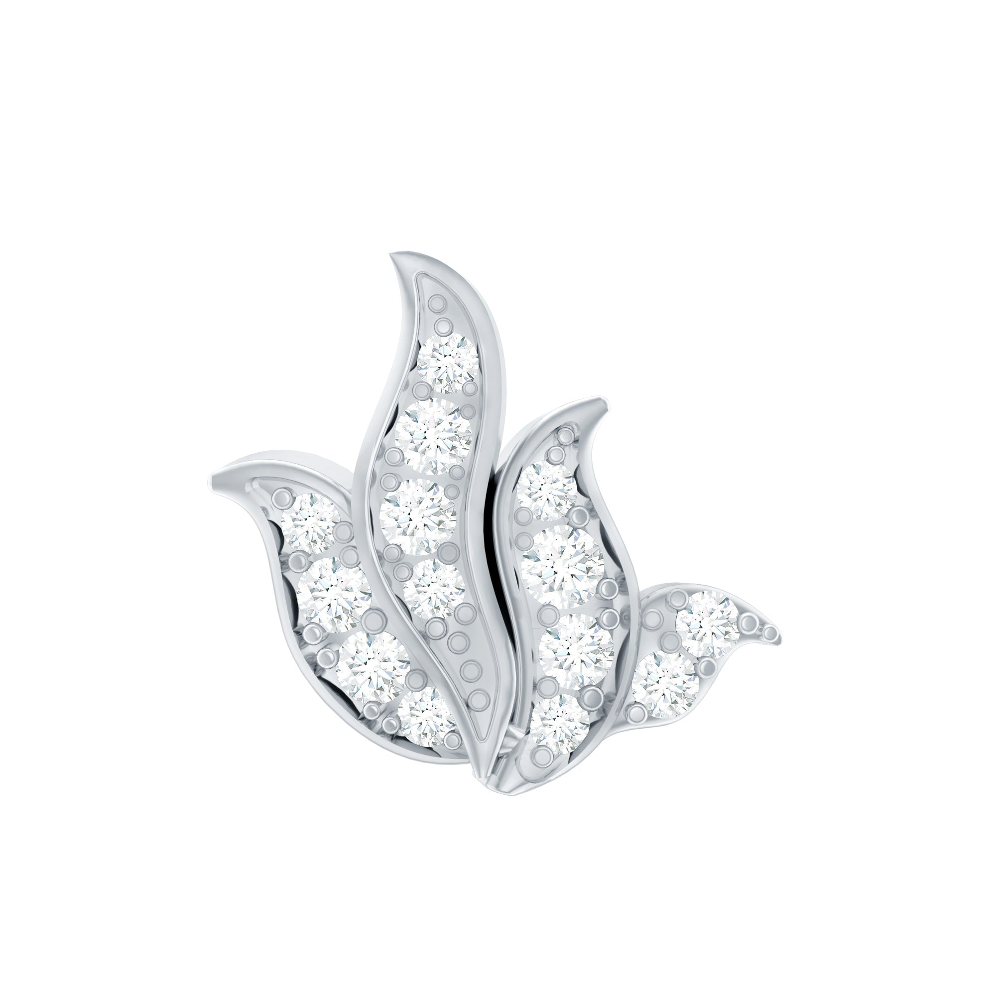 Diamond Leaf Helix Earring for Women
