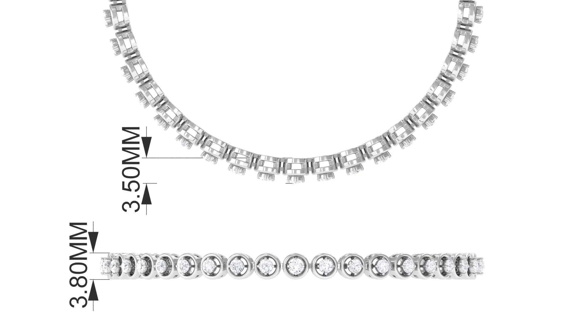 Cubic Zirconia Diamond Tennis Bracelet