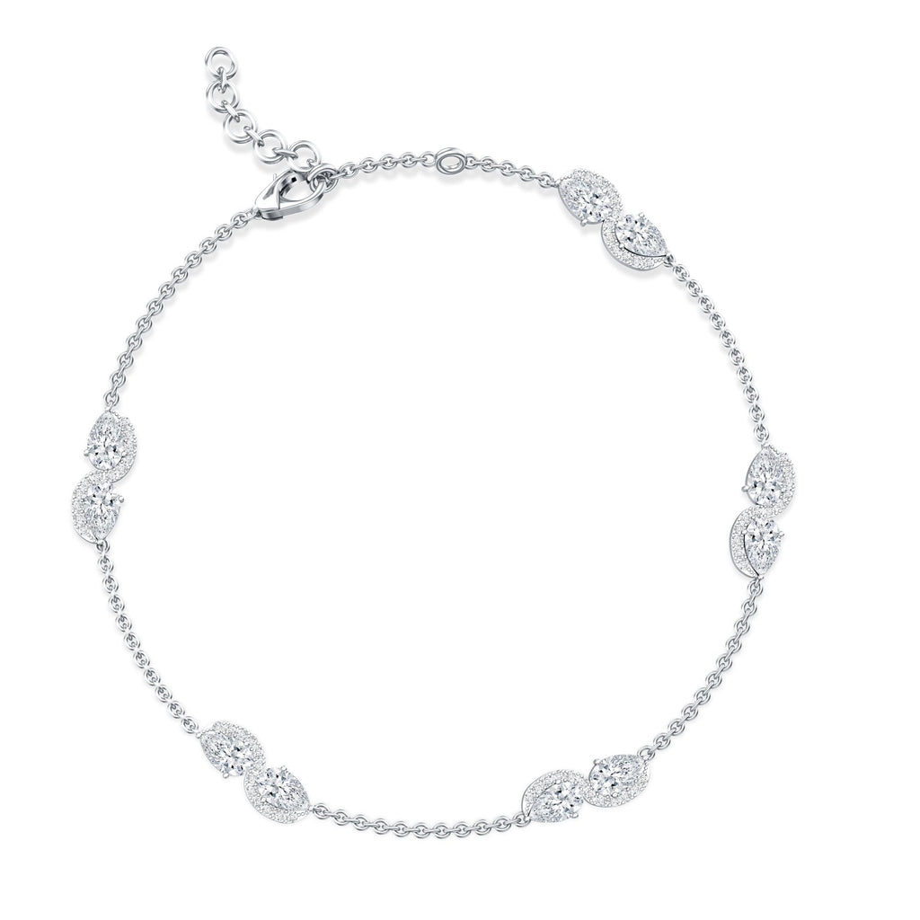 Classic Lab Grown Diamond Station Chain Bracelet
