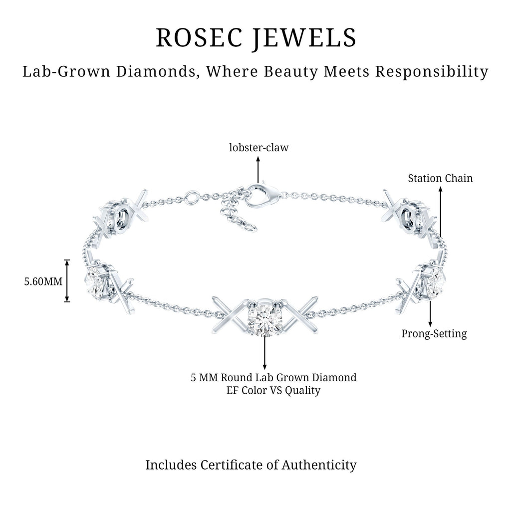 Certified Lab Grown Diamond Bridal Bracelet