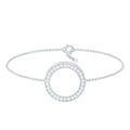 Cubic Zirconia Open Circle Chain Bracelet