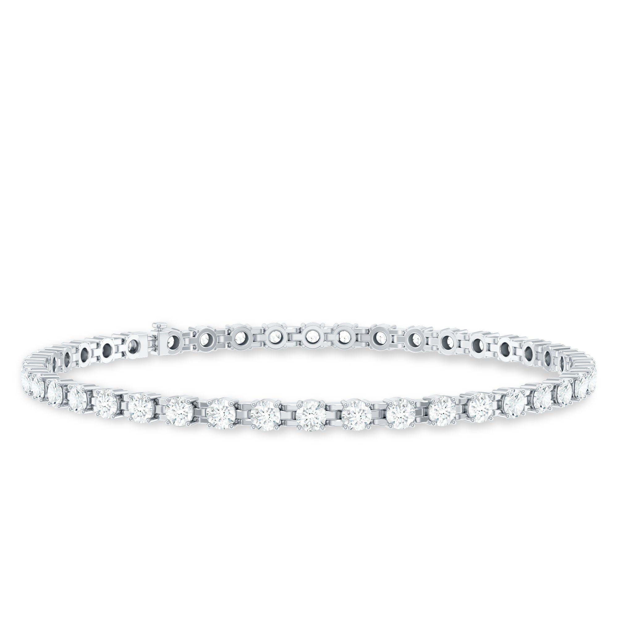 Round Shape Cubic Zirconia Tennis Bracelet