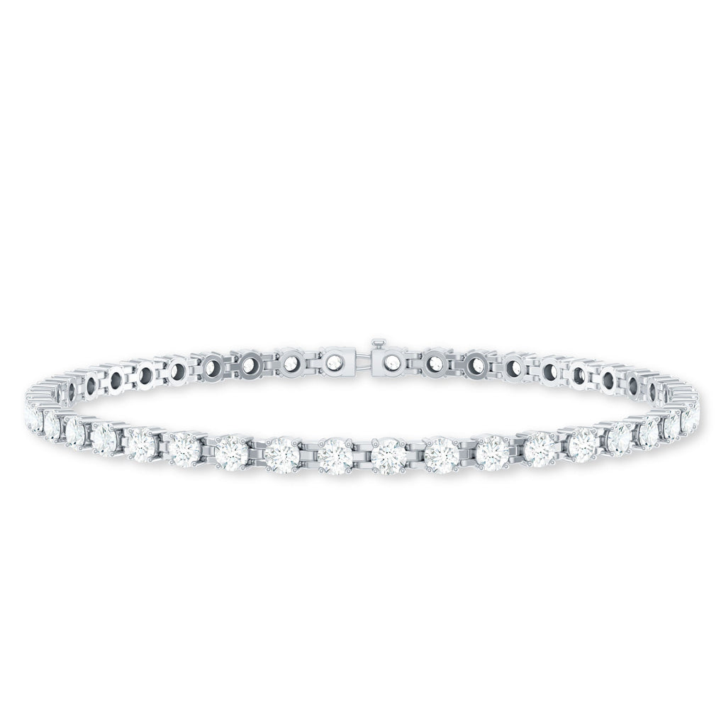 Round Shape Cubic Zirconia Tennis Bracelet