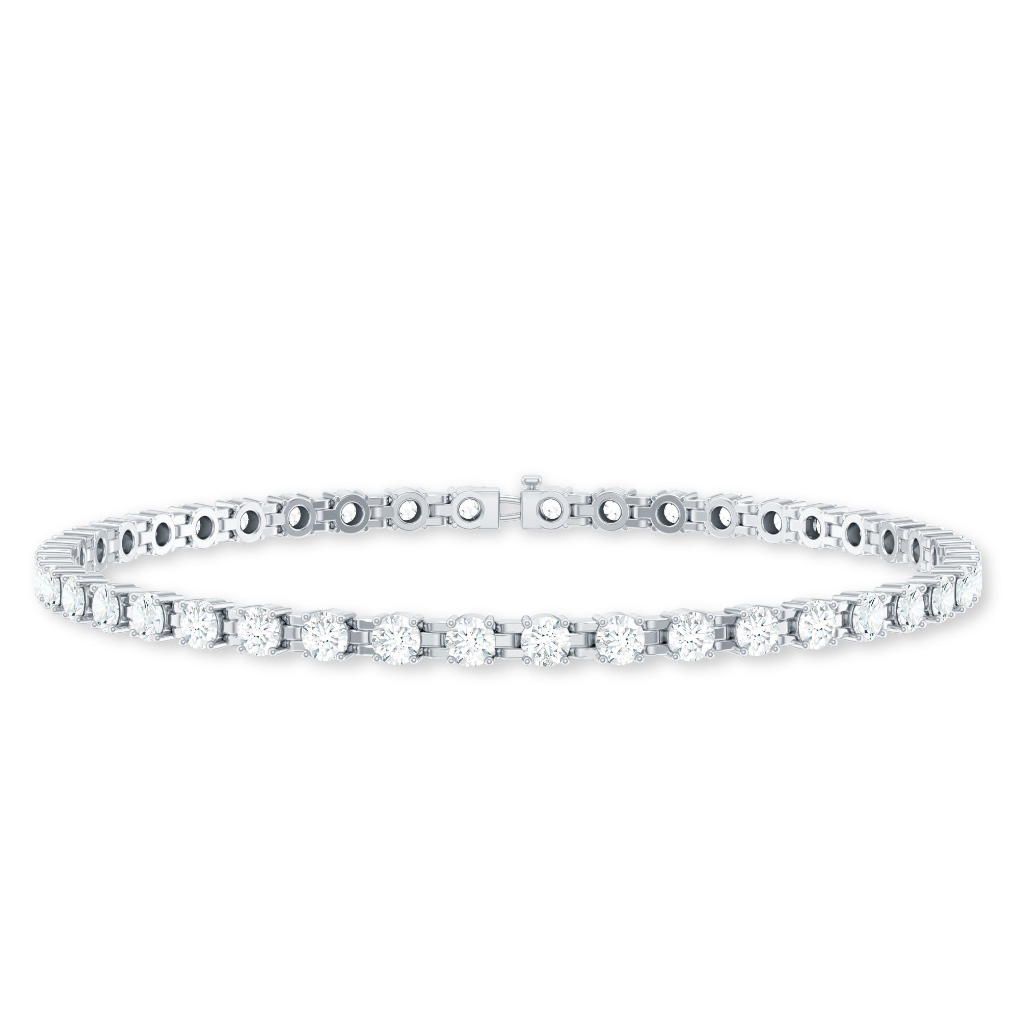 Round Shape Cubic Zirconia Tennis Bracelet