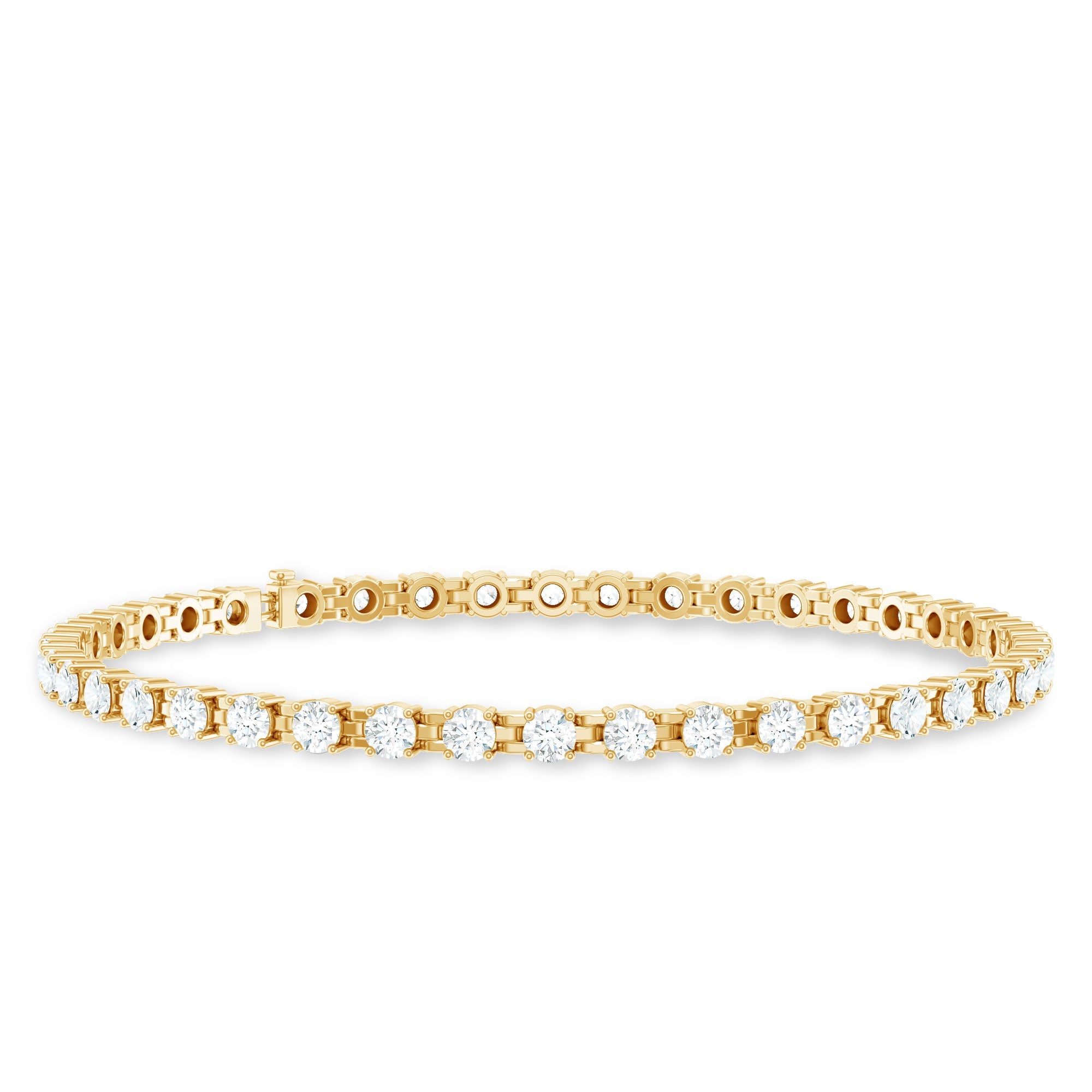 Round Shape Cubic Zirconia Tennis Bracelet
