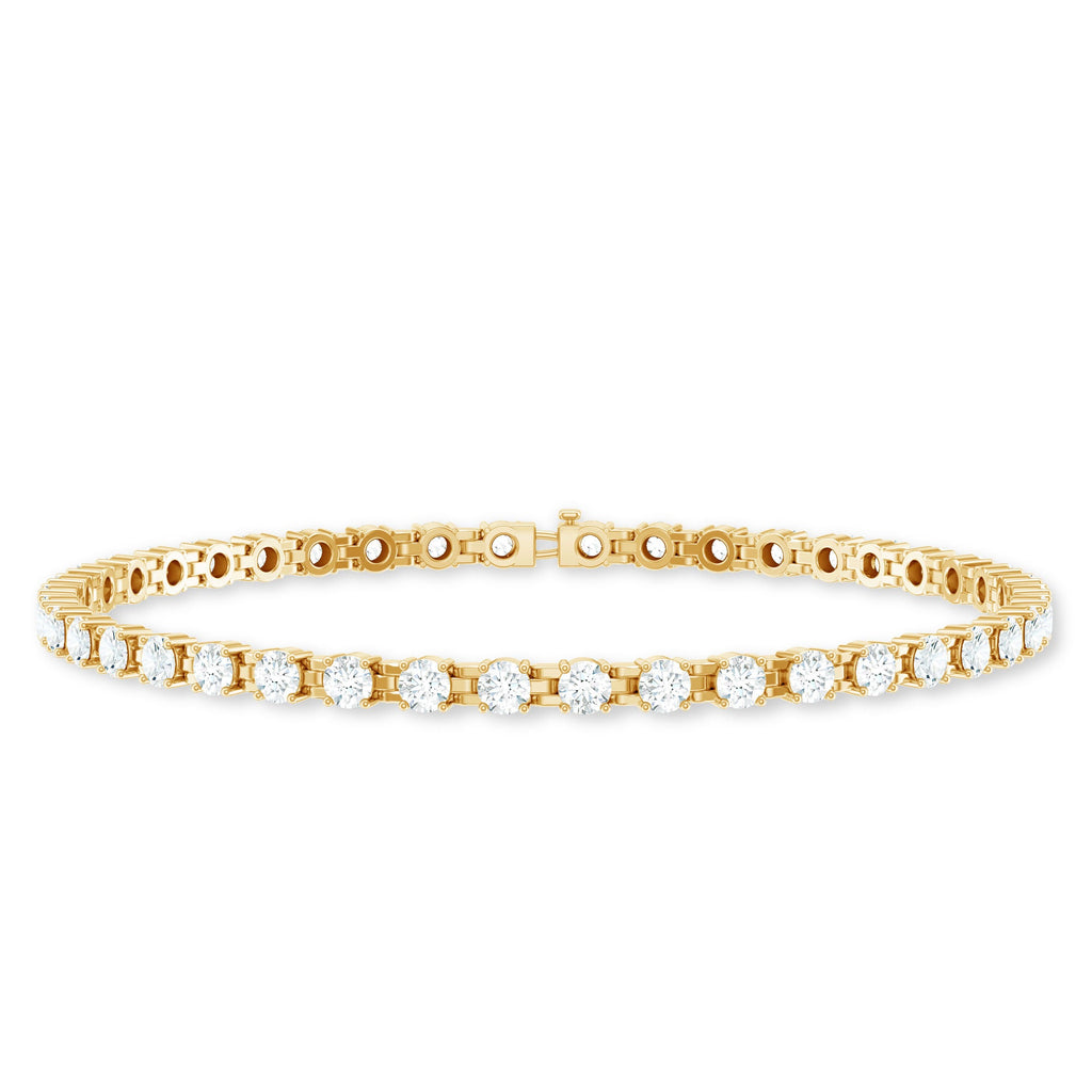 Round Shape Cubic Zirconia Tennis Bracelet