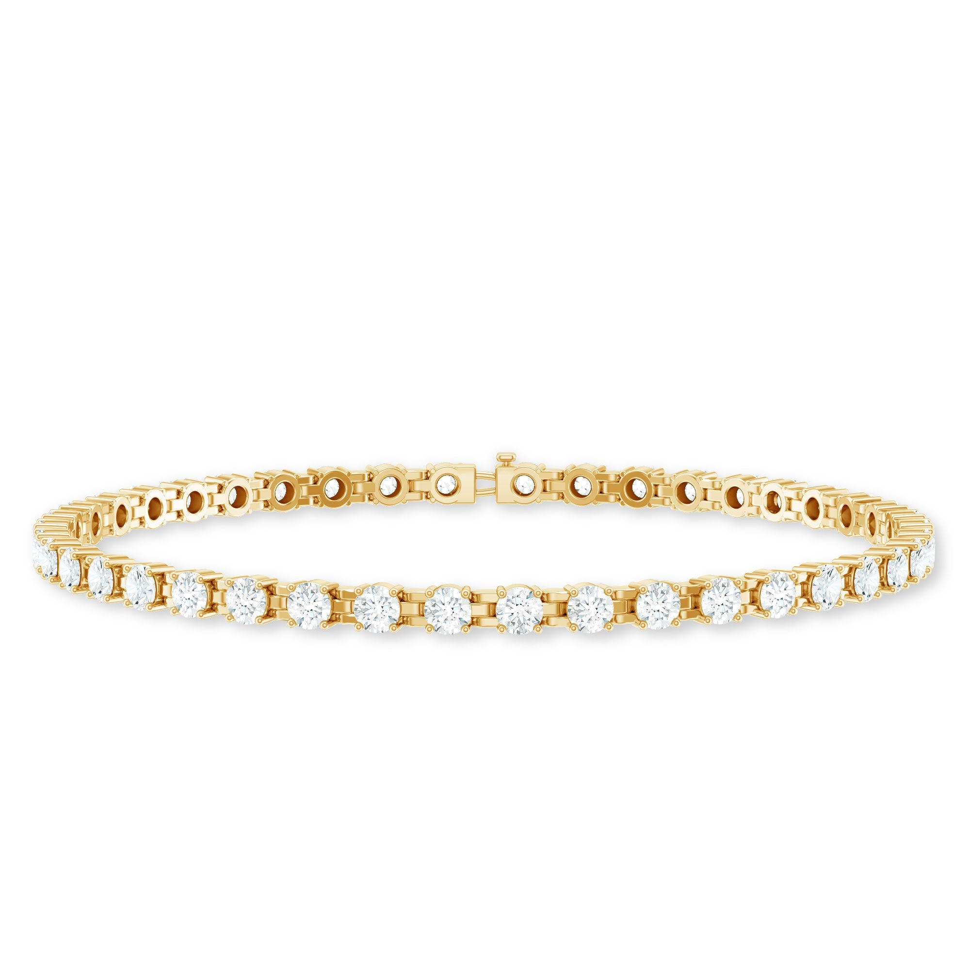 Round Shape Cubic Zirconia Tennis Bracelet