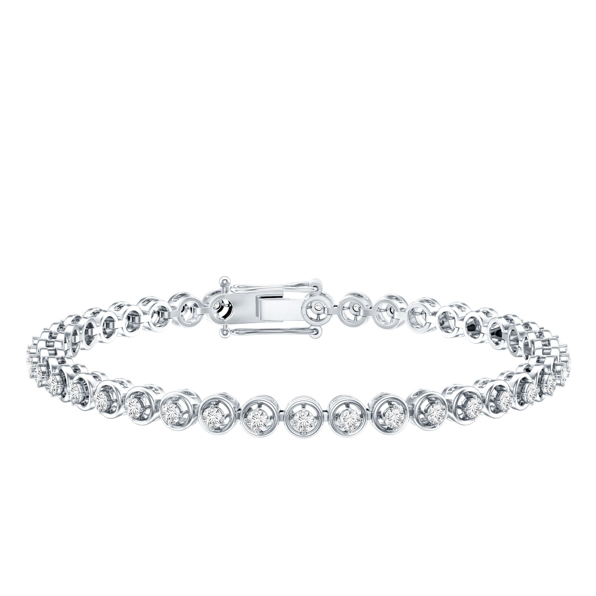Certified Lab Grown Classic Round Diamond Bridal Tennis Bracelet