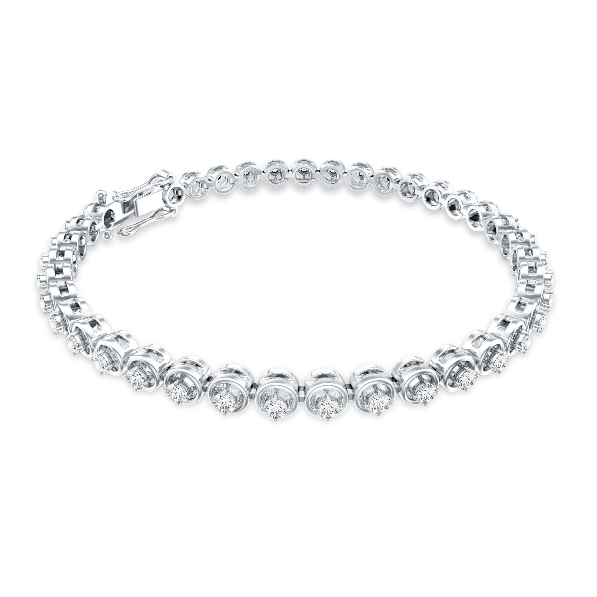 Certified Lab Grown Classic Round Diamond Bridal Tennis Bracelet
