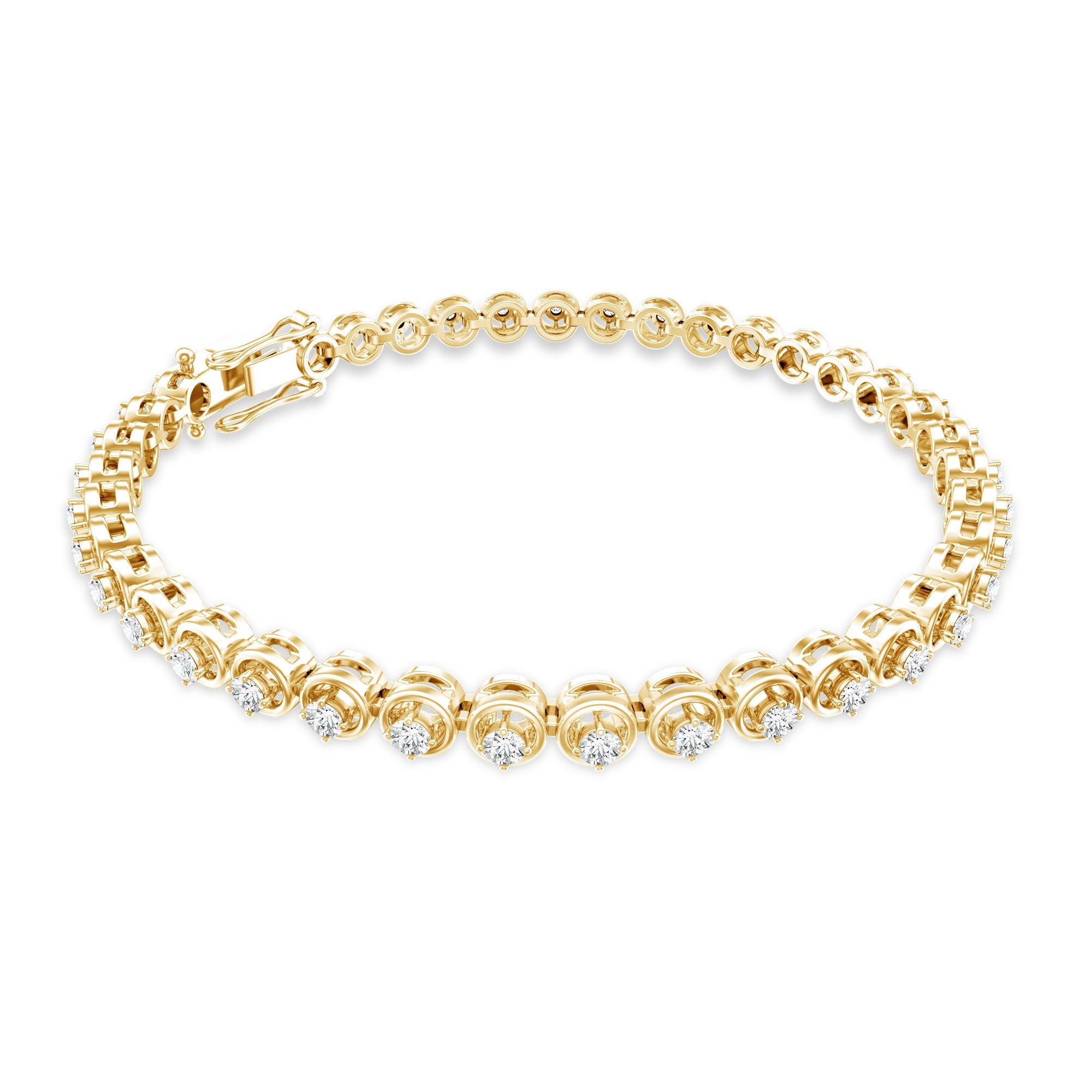 Certified Lab Grown Classic Round Diamond Bridal Tennis Bracelet