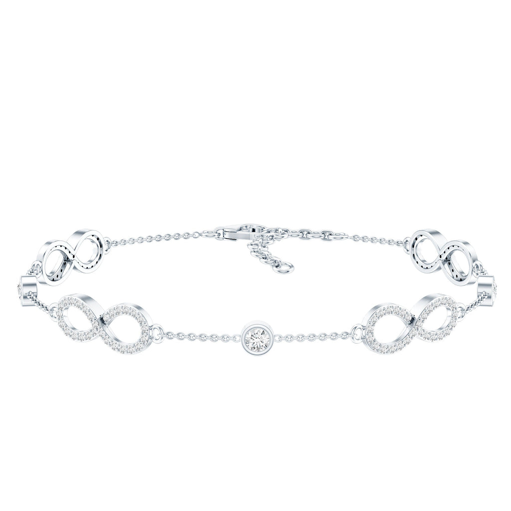 Lab Grown Diamond Infinity Bracelet for Women