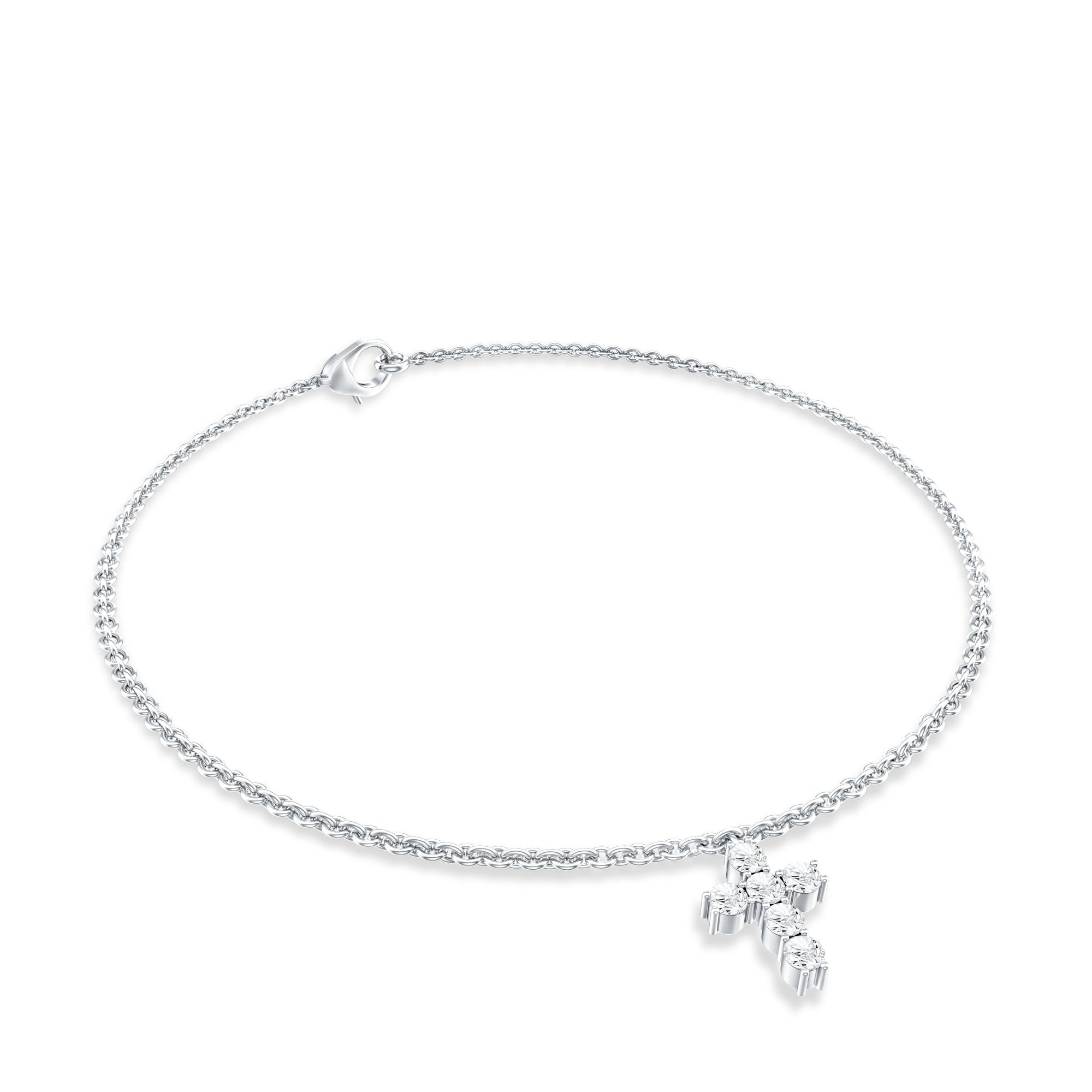 Certified Lab Grown Diamond Cross Bracelet