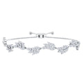 Certified Lab Grown Diamond Leaf Bolo Bracelet Adjustable