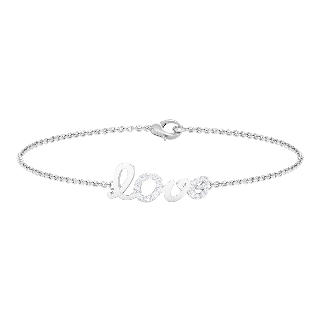 Certified Diamond Love Chain Bracelet