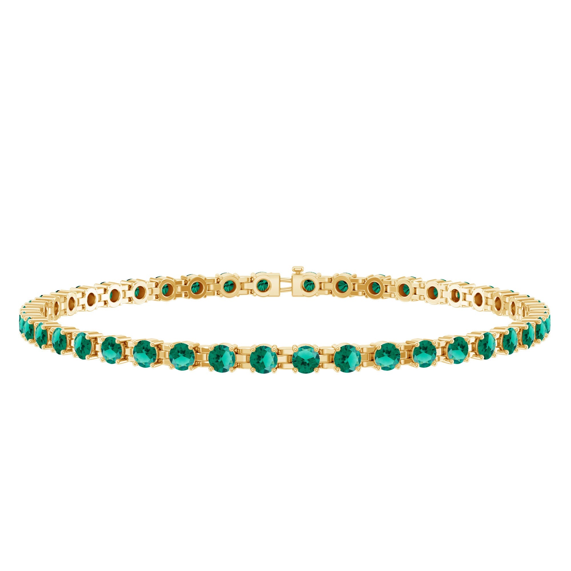 Certified Lab Grown Emerald Tennis Bracelet For Wedding