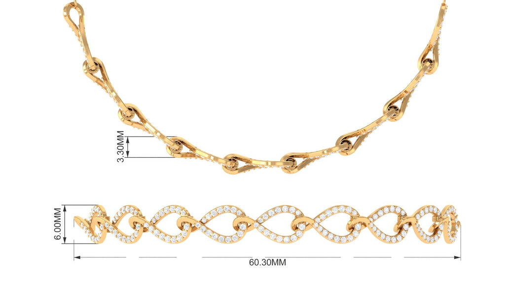 Cubic Zirconia Infinity Bolo Bracelet for Women