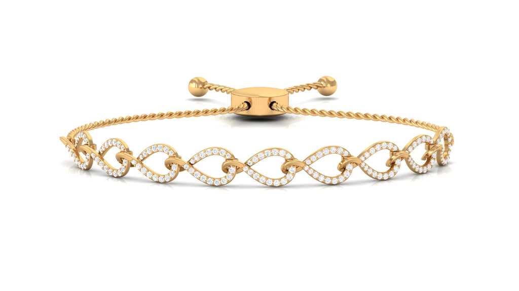 Cubic Zirconia Infinity Bolo Bracelet for Women