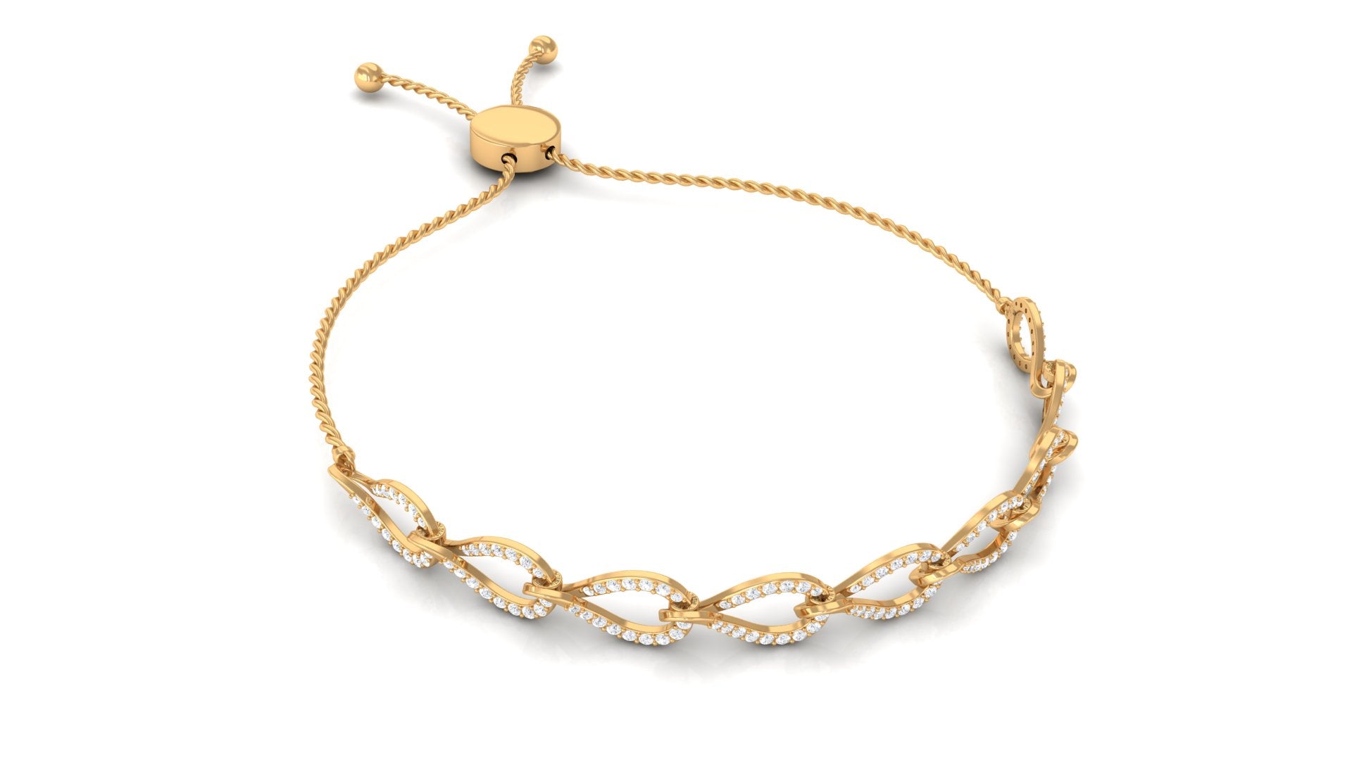 Cubic Zirconia Infinity Bolo Bracelet for Women