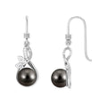 Designer 16 Carat Tahitian Pearl Drop Earrings with Diamond