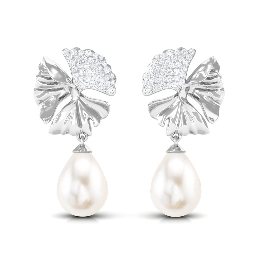 Nature Inspired 9X12mm Freshwater Pearl Drop Earrings
