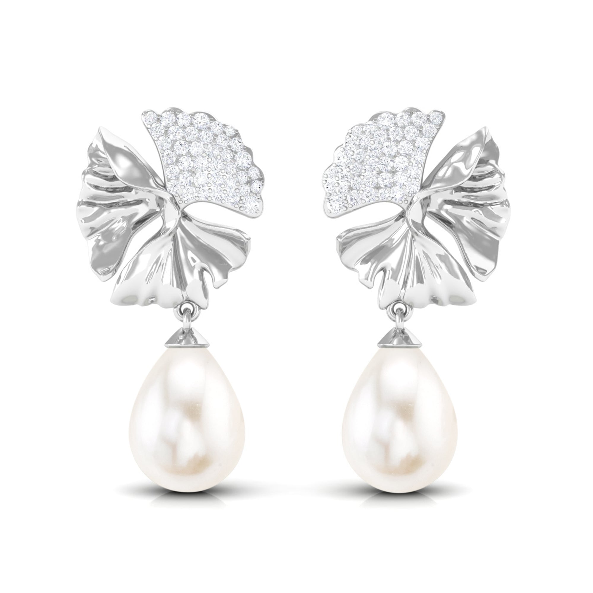 Nature Inspired 9X12mm Freshwater Pearl Drop Earrings