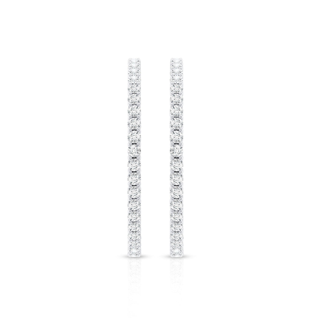 Certified Moissanite Big Hoop Earrings for Women