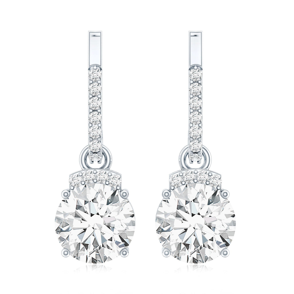 Certified Lab Grown Diamond Bridal Drop Earrings